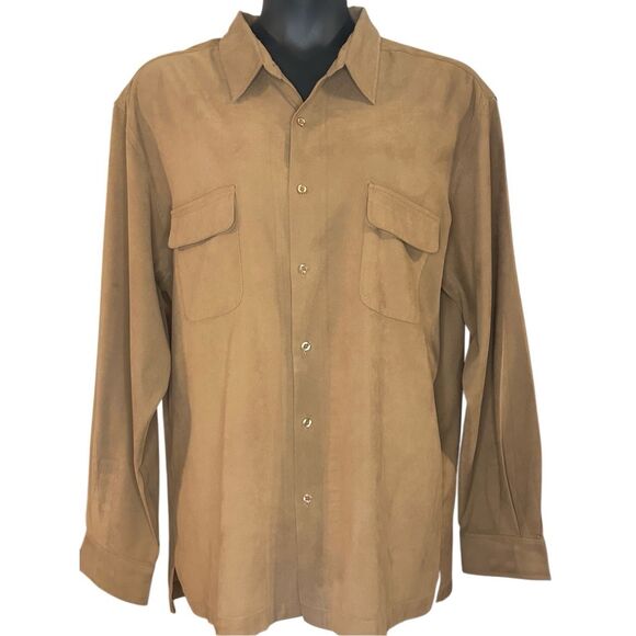 O'Kief & O'Kief Men's Brown Long Sleeve Relaxed Fit Button-up Overshirt XL - Picture 1 of 7